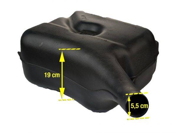 Dimensions du réservoir plastique origine